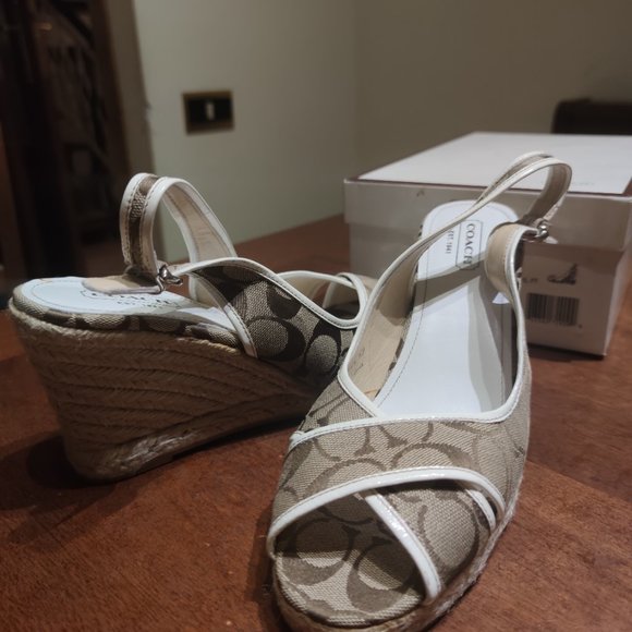 Coach wedge sling back espadrilles, women's 11 Brand new in box - Picture 2 of 4